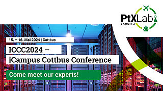 Grafik zeigt Einladung zur iCampus Cottbus Conference 2024