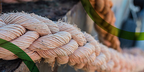 Close up of a ship's rope