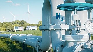 Bild zeigt Rohre einer Wasserstoffleitung