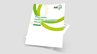 Titelblatt des PtX Lab Paper mit dem Titel "ETS versus Corsia".