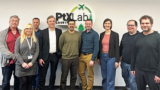 Picture shows teams from Fraunhofer IEG and PtX Lab