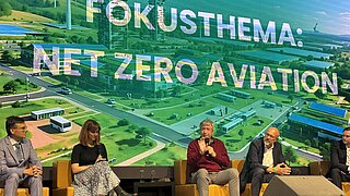 Dr Harry Lehmann discusses ways to achieve climate-friendly aviation with other experts