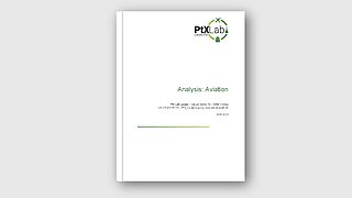 Study cover with the PtX Lab Lausitz logo and the title: Analysis Aviation.