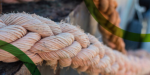 Close up of a ship's rope