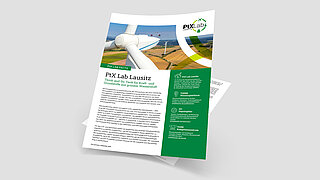 Titelblatt des PtX Lab Facts "PtX Lab Lausitz"